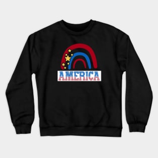 America Rainbow Crewneck Sweatshirt